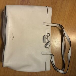 Kate Spade White Leather Tote Bag